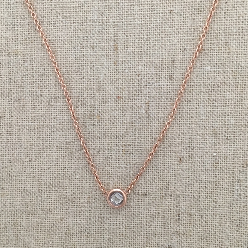 Stella & Dot The Wishing Necklace - Rose Gold